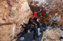 Bouldering in Hueco Tanks on 11/24/2018 with Blue Lizard Climbing and Yoga

Filename: SRM_20181124_1100350.jpg
Aperture: f/4.5
Shutter Speed: 1/200
Body: Canon EOS-1D Mark II
Lens: Canon EF 16-35mm f/2.8 L