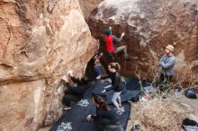 Bouldering in Hueco Tanks on 11/24/2018 with Blue Lizard Climbing and Yoga

Filename: SRM_20181124_1100380.jpg
Aperture: f/4.5
Shutter Speed: 1/200
Body: Canon EOS-1D Mark II
Lens: Canon EF 16-35mm f/2.8 L