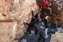 Bouldering in Hueco Tanks on 11/24/2018 with Blue Lizard Climbing and Yoga

Filename: SRM_20181124_1100401.jpg
Aperture: f/4.5
Shutter Speed: 1/200
Body: Canon EOS-1D Mark II
Lens: Canon EF 16-35mm f/2.8 L