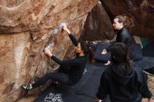 Bouldering in Hueco Tanks on 11/24/2018 with Blue Lizard Climbing and Yoga

Filename: SRM_20181124_1101440.jpg
Aperture: f/5.6
Shutter Speed: 1/200
Body: Canon EOS-1D Mark II
Lens: Canon EF 16-35mm f/2.8 L