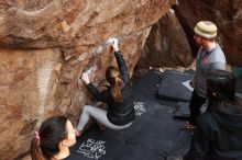 Bouldering in Hueco Tanks on 11/24/2018 with Blue Lizard Climbing and Yoga

Filename: SRM_20181124_1103150.jpg
Aperture: f/5.6
Shutter Speed: 1/200
Body: Canon EOS-1D Mark II
Lens: Canon EF 16-35mm f/2.8 L