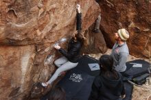 Bouldering in Hueco Tanks on 11/24/2018 with Blue Lizard Climbing and Yoga

Filename: SRM_20181124_1106000.jpg
Aperture: f/5.6
Shutter Speed: 1/200
Body: Canon EOS-1D Mark II
Lens: Canon EF 16-35mm f/2.8 L