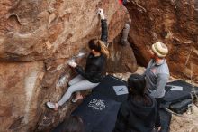 Bouldering in Hueco Tanks on 11/24/2018 with Blue Lizard Climbing and Yoga

Filename: SRM_20181124_1106001.jpg
Aperture: f/5.0
Shutter Speed: 1/200
Body: Canon EOS-1D Mark II
Lens: Canon EF 16-35mm f/2.8 L