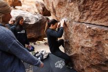 Bouldering in Hueco Tanks on 11/24/2018 with Blue Lizard Climbing and Yoga

Filename: SRM_20181124_1111050.jpg
Aperture: f/4.0
Shutter Speed: 1/250
Body: Canon EOS-1D Mark II
Lens: Canon EF 16-35mm f/2.8 L