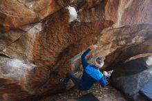 Bouldering in Hueco Tanks on 11/24/2018 with Blue Lizard Climbing and Yoga

Filename: SRM_20181124_1116380.jpg
Aperture: f/2.8
Shutter Speed: 1/250
Body: Canon EOS-1D Mark II
Lens: Canon EF 16-35mm f/2.8 L