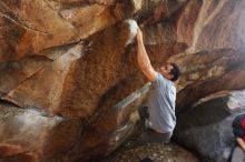 Bouldering in Hueco Tanks on 11/24/2018 with Blue Lizard Climbing and Yoga

Filename: SRM_20181124_1126020.jpg
Aperture: f/3.5
Shutter Speed: 1/250
Body: Canon EOS-1D Mark II
Lens: Canon EF 16-35mm f/2.8 L