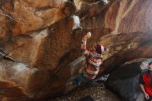 Bouldering in Hueco Tanks on 11/24/2018 with Blue Lizard Climbing and Yoga

Filename: SRM_20181124_1127180.jpg
Aperture: f/4.5
Shutter Speed: 1/250
Body: Canon EOS-1D Mark II
Lens: Canon EF 16-35mm f/2.8 L