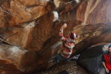 Bouldering in Hueco Tanks on 11/24/2018 with Blue Lizard Climbing and Yoga

Filename: SRM_20181124_1127180.jpg
Aperture: f/4.5
Shutter Speed: 1/250
Body: Canon EOS-1D Mark II
Lens: Canon EF 16-35mm f/2.8 L