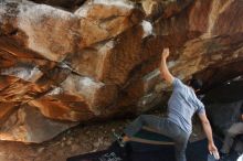 Bouldering in Hueco Tanks on 11/24/2018 with Blue Lizard Climbing and Yoga

Filename: SRM_20181124_1128043.jpg
Aperture: f/4.5
Shutter Speed: 1/250
Body: Canon EOS-1D Mark II
Lens: Canon EF 16-35mm f/2.8 L