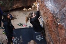 Bouldering in Hueco Tanks on 11/24/2018 with Blue Lizard Climbing and Yoga

Filename: SRM_20181124_1131512.jpg
Aperture: f/9.0
Shutter Speed: 1/250
Body: Canon EOS-1D Mark II
Lens: Canon EF 16-35mm f/2.8 L