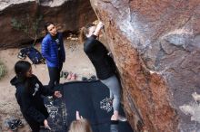 Bouldering in Hueco Tanks on 11/24/2018 with Blue Lizard Climbing and Yoga

Filename: SRM_20181124_1132370.jpg
Aperture: f/5.0
Shutter Speed: 1/250
Body: Canon EOS-1D Mark II
Lens: Canon EF 16-35mm f/2.8 L