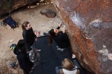 Bouldering in Hueco Tanks on 11/24/2018 with Blue Lizard Climbing and Yoga

Filename: SRM_20181124_1134580.jpg
Aperture: f/5.6
Shutter Speed: 1/250
Body: Canon EOS-1D Mark II
Lens: Canon EF 16-35mm f/2.8 L