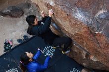 Bouldering in Hueco Tanks on 11/24/2018 with Blue Lizard Climbing and Yoga

Filename: SRM_20181124_1146560.jpg
Aperture: f/4.0
Shutter Speed: 1/320
Body: Canon EOS-1D Mark II
Lens: Canon EF 50mm f/1.8 II