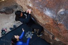 Bouldering in Hueco Tanks on 11/24/2018 with Blue Lizard Climbing and Yoga

Filename: SRM_20181124_1146580.jpg
Aperture: f/4.0
Shutter Speed: 1/320
Body: Canon EOS-1D Mark II
Lens: Canon EF 50mm f/1.8 II