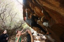 Bouldering in Hueco Tanks on 11/24/2018 with Blue Lizard Climbing and Yoga

Filename: SRM_20181124_1155550.jpg
Aperture: f/5.6
Shutter Speed: 1/250
Body: Canon EOS-1D Mark II
Lens: Canon EF 16-35mm f/2.8 L