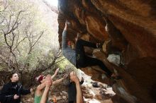 Bouldering in Hueco Tanks on 11/24/2018 with Blue Lizard Climbing and Yoga

Filename: SRM_20181124_1155560.jpg
Aperture: f/5.6
Shutter Speed: 1/250
Body: Canon EOS-1D Mark II
Lens: Canon EF 16-35mm f/2.8 L