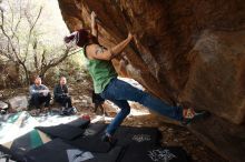 Bouldering in Hueco Tanks on 11/24/2018 with Blue Lizard Climbing and Yoga

Filename: SRM_20181124_1159270.jpg
Aperture: f/4.5
Shutter Speed: 1/250
Body: Canon EOS-1D Mark II
Lens: Canon EF 16-35mm f/2.8 L