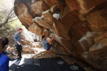 Bouldering in Hueco Tanks on 11/24/2018 with Blue Lizard Climbing and Yoga

Filename: SRM_20181124_1203140.jpg
Aperture: f/4.5
Shutter Speed: 1/250
Body: Canon EOS-1D Mark II
Lens: Canon EF 16-35mm f/2.8 L