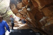 Bouldering in Hueco Tanks on 11/24/2018 with Blue Lizard Climbing and Yoga

Filename: SRM_20181124_1203160.jpg
Aperture: f/4.5
Shutter Speed: 1/250
Body: Canon EOS-1D Mark II
Lens: Canon EF 16-35mm f/2.8 L