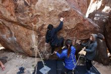 Bouldering in Hueco Tanks on 11/24/2018 with Blue Lizard Climbing and Yoga

Filename: SRM_20181124_1208540.jpg
Aperture: f/5.0
Shutter Speed: 1/250
Body: Canon EOS-1D Mark II
Lens: Canon EF 16-35mm f/2.8 L