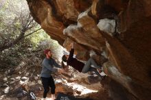 Bouldering in Hueco Tanks on 11/24/2018 with Blue Lizard Climbing and Yoga

Filename: SRM_20181124_1216500.jpg
Aperture: f/5.6
Shutter Speed: 1/250
Body: Canon EOS-1D Mark II
Lens: Canon EF 16-35mm f/2.8 L