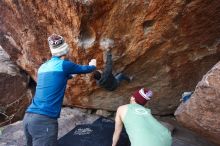 Bouldering in Hueco Tanks on 11/24/2018 with Blue Lizard Climbing and Yoga

Filename: SRM_20181124_1219280.jpg
Aperture: f/5.6
Shutter Speed: 1/320
Body: Canon EOS-1D Mark II
Lens: Canon EF 16-35mm f/2.8 L