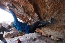 Bouldering in Hueco Tanks on 11/24/2018 with Blue Lizard Climbing and Yoga

Filename: SRM_20181124_1223270.jpg
Aperture: f/5.0
Shutter Speed: 1/250
Body: Canon EOS-1D Mark II
Lens: Canon EF 16-35mm f/2.8 L