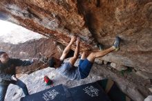 Bouldering in Hueco Tanks on 11/24/2018 with Blue Lizard Climbing and Yoga

Filename: SRM_20181124_1223460.jpg
Aperture: f/5.0
Shutter Speed: 1/250
Body: Canon EOS-1D Mark II
Lens: Canon EF 16-35mm f/2.8 L