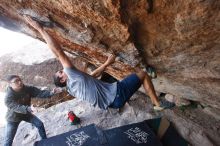 Bouldering in Hueco Tanks on 11/24/2018 with Blue Lizard Climbing and Yoga

Filename: SRM_20181124_1223490.jpg
Aperture: f/5.0
Shutter Speed: 1/250
Body: Canon EOS-1D Mark II
Lens: Canon EF 16-35mm f/2.8 L