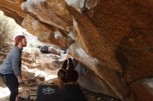 Bouldering in Hueco Tanks on 11/24/2018 with Blue Lizard Climbing and Yoga

Filename: SRM_20181124_1225590.jpg
Aperture: f/4.5
Shutter Speed: 1/250
Body: Canon EOS-1D Mark II
Lens: Canon EF 16-35mm f/2.8 L