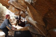 Bouldering in Hueco Tanks on 11/24/2018 with Blue Lizard Climbing and Yoga

Filename: SRM_20181124_1226000.jpg
Aperture: f/4.5
Shutter Speed: 1/250
Body: Canon EOS-1D Mark II
Lens: Canon EF 16-35mm f/2.8 L