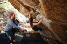 Bouldering in Hueco Tanks on 11/24/2018 with Blue Lizard Climbing and Yoga

Filename: SRM_20181124_1233330.jpg
Aperture: f/3.5
Shutter Speed: 1/250
Body: Canon EOS-1D Mark II
Lens: Canon EF 16-35mm f/2.8 L