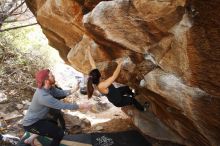 Bouldering in Hueco Tanks on 11/24/2018 with Blue Lizard Climbing and Yoga

Filename: SRM_20181124_1233370.jpg
Aperture: f/3.5
Shutter Speed: 1/250
Body: Canon EOS-1D Mark II
Lens: Canon EF 16-35mm f/2.8 L