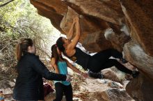 Bouldering in Hueco Tanks on 11/24/2018 with Blue Lizard Climbing and Yoga

Filename: SRM_20181124_1247330.jpg
Aperture: f/5.0
Shutter Speed: 1/250
Body: Canon EOS-1D Mark II
Lens: Canon EF 50mm f/1.8 II