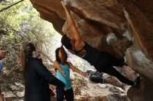 Bouldering in Hueco Tanks on 11/24/2018 with Blue Lizard Climbing and Yoga

Filename: SRM_20181124_1247360.jpg
Aperture: f/5.6
Shutter Speed: 1/250
Body: Canon EOS-1D Mark II
Lens: Canon EF 50mm f/1.8 II