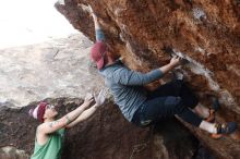 Bouldering in Hueco Tanks on 11/24/2018 with Blue Lizard Climbing and Yoga

Filename: SRM_20181124_1255100.jpg
Aperture: f/5.6
Shutter Speed: 1/250
Body: Canon EOS-1D Mark II
Lens: Canon EF 50mm f/1.8 II