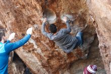 Bouldering in Hueco Tanks on 11/24/2018 with Blue Lizard Climbing and Yoga

Filename: SRM_20181124_1255520.jpg
Aperture: f/4.5
Shutter Speed: 1/250
Body: Canon EOS-1D Mark II
Lens: Canon EF 50mm f/1.8 II