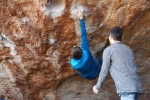 Bouldering in Hueco Tanks on 11/24/2018 with Blue Lizard Climbing and Yoga

Filename: SRM_20181124_1257580.jpg
Aperture: f/4.0
Shutter Speed: 1/250
Body: Canon EOS-1D Mark II
Lens: Canon EF 50mm f/1.8 II