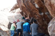 Bouldering in Hueco Tanks on 11/24/2018 with Blue Lizard Climbing and Yoga

Filename: SRM_20181124_1258320.jpg
Aperture: f/7.1
Shutter Speed: 1/250
Body: Canon EOS-1D Mark II
Lens: Canon EF 50mm f/1.8 II