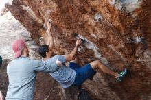 Bouldering in Hueco Tanks on 11/24/2018 with Blue Lizard Climbing and Yoga

Filename: SRM_20181124_1300390.jpg
Aperture: f/4.0
Shutter Speed: 1/250
Body: Canon EOS-1D Mark II
Lens: Canon EF 50mm f/1.8 II