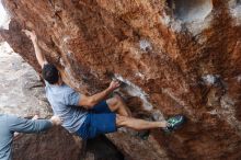 Bouldering in Hueco Tanks on 11/24/2018 with Blue Lizard Climbing and Yoga

Filename: SRM_20181124_1300430.jpg
Aperture: f/4.0
Shutter Speed: 1/250
Body: Canon EOS-1D Mark II
Lens: Canon EF 50mm f/1.8 II