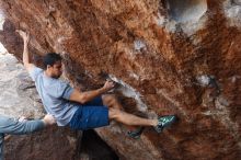 Bouldering in Hueco Tanks on 11/24/2018 with Blue Lizard Climbing and Yoga

Filename: SRM_20181124_1300431.jpg
Aperture: f/4.0
Shutter Speed: 1/250
Body: Canon EOS-1D Mark II
Lens: Canon EF 50mm f/1.8 II