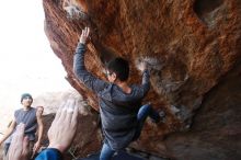 Bouldering in Hueco Tanks on 11/24/2018 with Blue Lizard Climbing and Yoga

Filename: SRM_20181124_1301291.jpg
Aperture: f/5.6
Shutter Speed: 1/250
Body: Canon EOS-1D Mark II
Lens: Canon EF 16-35mm f/2.8 L