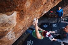 Bouldering in Hueco Tanks on 11/24/2018 with Blue Lizard Climbing and Yoga

Filename: SRM_20181124_1303160.jpg
Aperture: f/5.0
Shutter Speed: 1/250
Body: Canon EOS-1D Mark II
Lens: Canon EF 16-35mm f/2.8 L