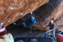 Bouldering in Hueco Tanks on 11/24/2018 with Blue Lizard Climbing and Yoga

Filename: SRM_20181124_1304310.jpg
Aperture: f/4.5
Shutter Speed: 1/250
Body: Canon EOS-1D Mark II
Lens: Canon EF 16-35mm f/2.8 L