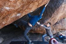 Bouldering in Hueco Tanks on 11/24/2018 with Blue Lizard Climbing and Yoga

Filename: SRM_20181124_1304341.jpg
Aperture: f/4.5
Shutter Speed: 1/250
Body: Canon EOS-1D Mark II
Lens: Canon EF 16-35mm f/2.8 L