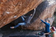 Bouldering in Hueco Tanks on 11/24/2018 with Blue Lizard Climbing and Yoga

Filename: SRM_20181124_1305100.jpg
Aperture: f/5.0
Shutter Speed: 1/250
Body: Canon EOS-1D Mark II
Lens: Canon EF 16-35mm f/2.8 L