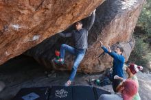 Bouldering in Hueco Tanks on 11/24/2018 with Blue Lizard Climbing and Yoga

Filename: SRM_20181124_1305130.jpg
Aperture: f/5.0
Shutter Speed: 1/250
Body: Canon EOS-1D Mark II
Lens: Canon EF 16-35mm f/2.8 L