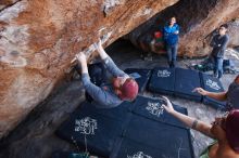 Bouldering in Hueco Tanks on 11/24/2018 with Blue Lizard Climbing and Yoga

Filename: SRM_20181124_1306480.jpg
Aperture: f/4.5
Shutter Speed: 1/250
Body: Canon EOS-1D Mark II
Lens: Canon EF 16-35mm f/2.8 L