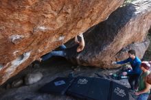 Bouldering in Hueco Tanks on 11/24/2018 with Blue Lizard Climbing and Yoga

Filename: SRM_20181124_1311351.jpg
Aperture: f/5.6
Shutter Speed: 1/250
Body: Canon EOS-1D Mark II
Lens: Canon EF 16-35mm f/2.8 L